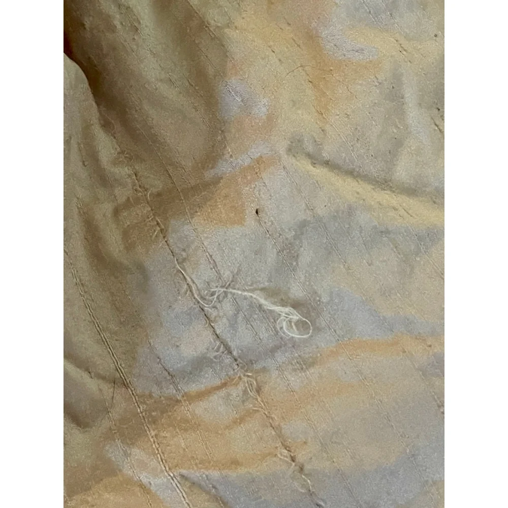 Vtg Anne Gish Pink Iridescent DeLorme Silk Twin Comforters Set of 2, 22” Ruffle